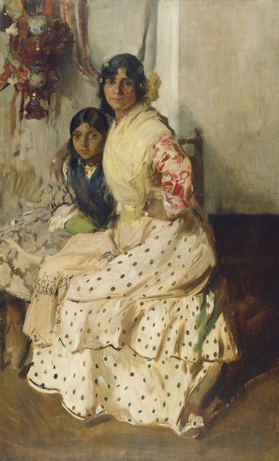 ジプシーのペピラと彼女の娘 作： Joaquín Sorolla