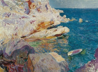 ハベアの岩 - Sorolla y Bastida、Joaquin (1863-1923) - 1905 - キャンバスに油彩 - 62.5x84.7 - Museo Carmen Thyssen、マラガ 作： Joaquin Sorolla y Bastida