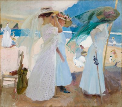 日よけの下、ザラウツ 作： Joaquin Sorolla y Bastida