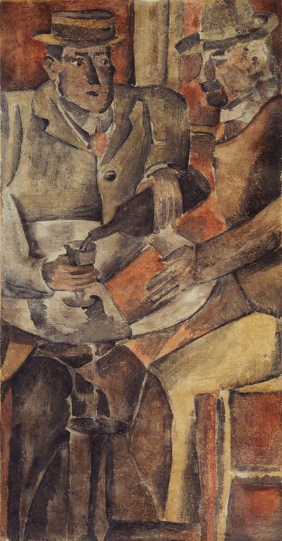 カフェの集い》1926年頃（テンペラ、キャンバス） 作： Joaquín Torres García