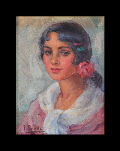 女性の肖像 作： Joaquín Sorolla