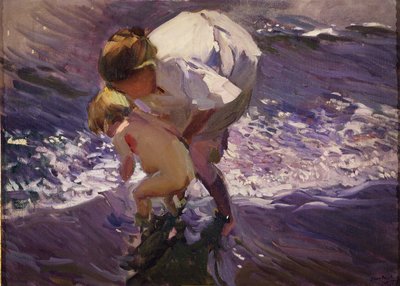 ビーチのバスルーム 作： Joaquín Sorolla