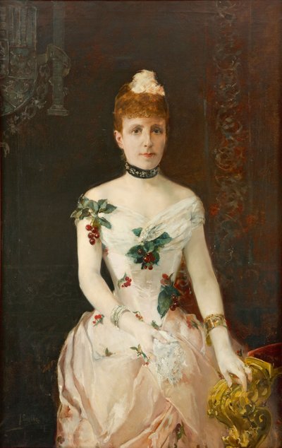 オーストリアのマリアクリスティーナ1858〜1929年、スペインの女王、1888年。 作： Joaquín Sorolla