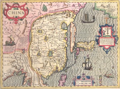 中国、1607年頃 作： Jodocus Hondius