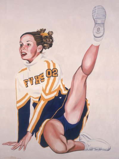 Floor Routine、2002（キャンバスに油彩とアクリル） 作： Joe Heaps Nelson