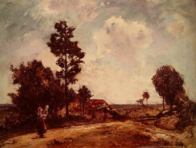 女性像のある風景 作： Johan Barthold Jongkind