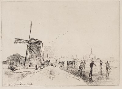 マースリンの街の眺め 作： Johan Barthold Jongkind