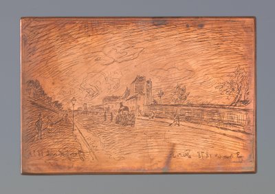 コーチンハウスを出る 作： Johan Barthold Jongkind (signed by artist)