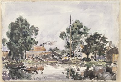 ハーグの運河、1868 作： Johan Barthold Jongkind