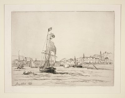 オンフルール港への入り口 作： Johan Barthold Jongkind