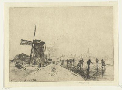 マアスルイスの眺め Vue de la ville de Maaslins (Hollande) (オブジェクトのタイトル) 作： Johan Barthold Jongkind