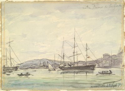 ハーバーシーン、マルセイユ 作： Johan Barthold Jongkind