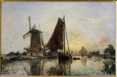 オランダで。ミルで出荷 作： Johan Barthold Jongkind