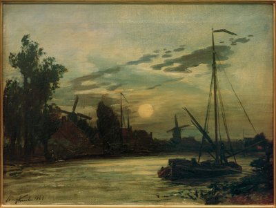 夕方の風景 作： Johan Barthold Jongkind
