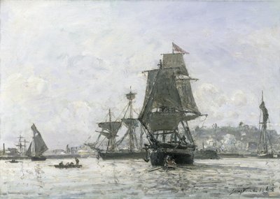 オンフルールの大型帆船 作： Johan Barthold Jongkind