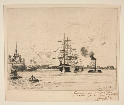 ロッテルダムの旧港 作： Johan Barthold Jongkind