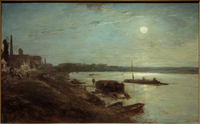 セーヌ川の月明かり 作： Johan Barthold Jongkind