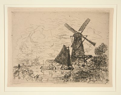 Mills in Holland (ミルズ イン オランダ) 作： Johan Barthold Jongkind
