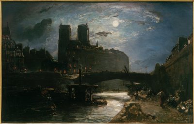 月明かりの下でパリの聖母 作： Johan Barthold Jongkind