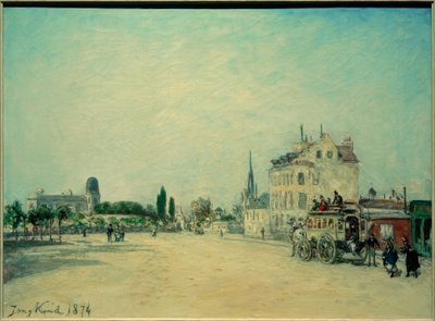 フォーブールサンジャックの駅馬車 作： Johan Barthold Jongkind