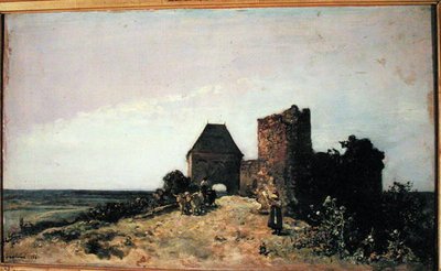 シャトードロズモン（ニエーブル）の遺跡1861 作： Johan Barthold Jongkind