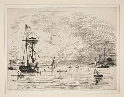 オンフルール港から出港 作： Johan Barthold Jongkind