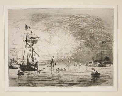 オンフルール港から出港 作： Johan Barthold Jongkind