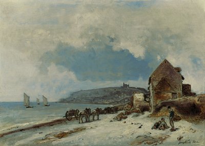 サントドレスのビーチ、1862 作： Johan Barthold Jongkind