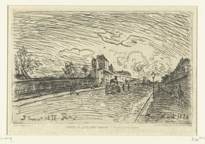 コーチン病院の出口 (フォーブル サン ジャック、パリ) Sortie de la Maison Cochin (Faubourg Saint-Jacques) (オブジェクトのタイトル) 作： Johan Barthold Jongkind