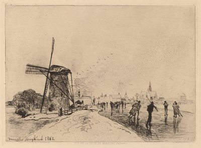 マースリン村の眺め 作： Johan Barthold Jongkind