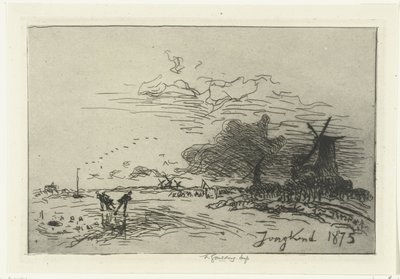 ロッテルダム近郊の冬景色 作： Johan Barthold Jongkind
