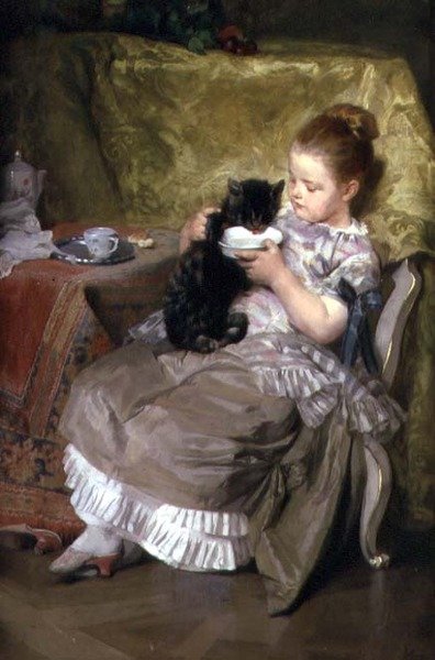 子猫のためのミルク 作： Johan Caspar Herterich
