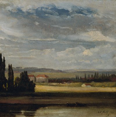 高い曇り空の風景を見る 作： Johan Christian Dahl