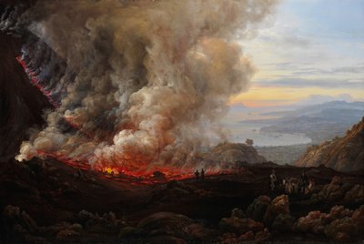 ベスビオ火山の噴火、1824 年。 作： Johan Christian Dahl