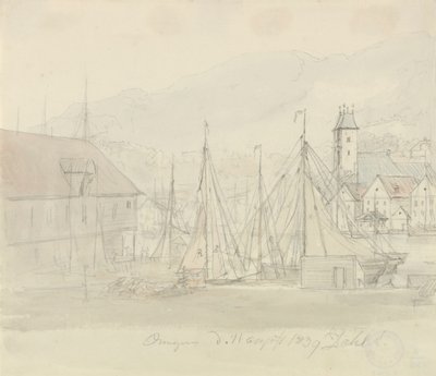 ベルゲン港 作： Johan Christian Dahl