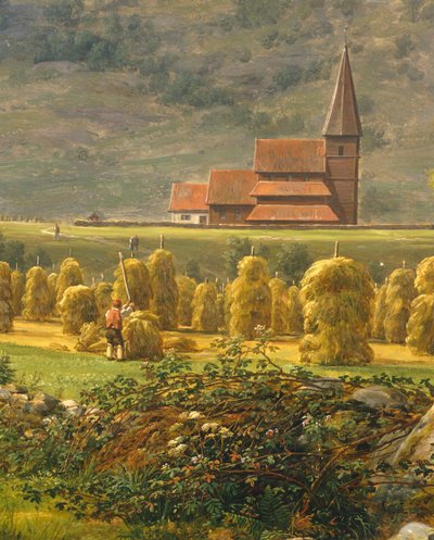 ヨハン・クリスチャン・クラウセン・ダール（1788-1857）作「ヘイを集める」（ノルウェー、19世紀 作： Johan Christian Dahl