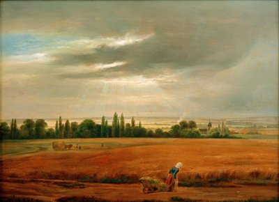 ドレスデン近くの穀物畑 作： Johan Christian Dahl