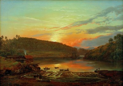 日没のシェーエンの風景 作： Johan Christian Dahl