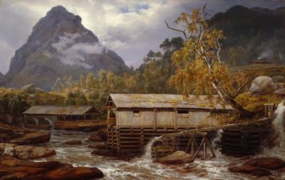 カウパンゲルの製材所 作： Johan Christian Dahl