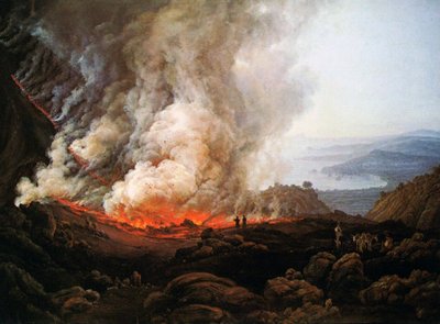 1820年12月のヴェスヴィオ火山噴火 作： ヨハン・クリスチャン・ダール