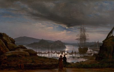 クリスティアニア近くの Vaekero からの眺め 作： Johan Christian Dahl