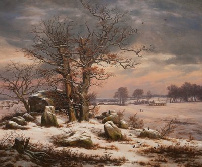冬の風景。ボアディングボーの近く 作： Johan Christian Dahl