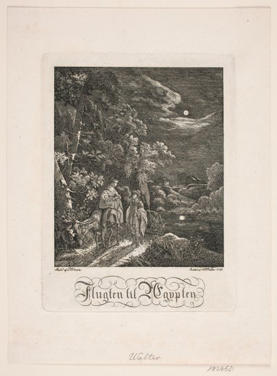 エジプトへのフライト 作： Johan Christian Ernst Walter