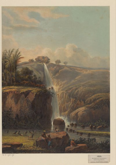 シンガハンの滝の眺め Waterfall Singahan (Residence Rembang) (オブジェクトのタイトル) 作： Johan Conrad Greive