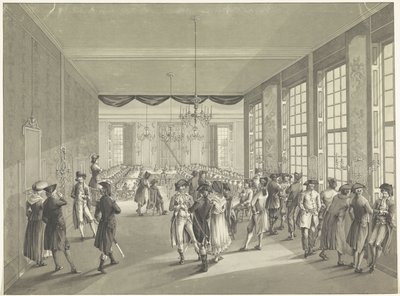 1795年、ハーグでの中央総会 1796 年にハーグの St. Joris Doelen で開催された中央議会 (オブジェクトのタイトル) 作： Johan Daniël de Gijselaar