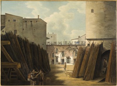 ストックホルムのスルッセンにある古い鉄の鱗、1820〜30年頃 作： Johan Fredrik Julin