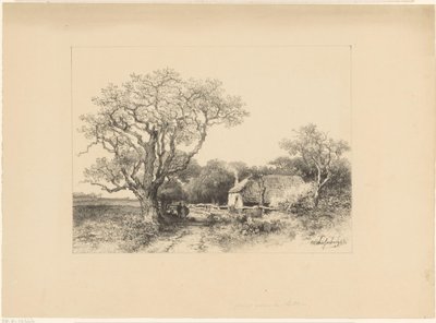 農場のある風景 作： Johan Hendrik Weissenbruch