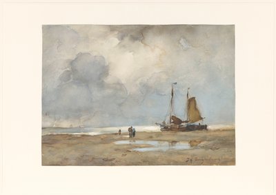 ビーチでの眺め 作： Johan Hendrik Weissenbruch