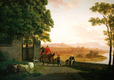 ベルン周辺の風景 作： Johan Jakob Biedermann
