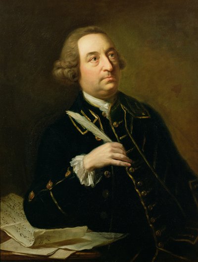 ミュージシャンでヘンデルの天才であるジョン・クリストファー・スミス（1712-95）の肖像 作： Johan Joseph Zoffany